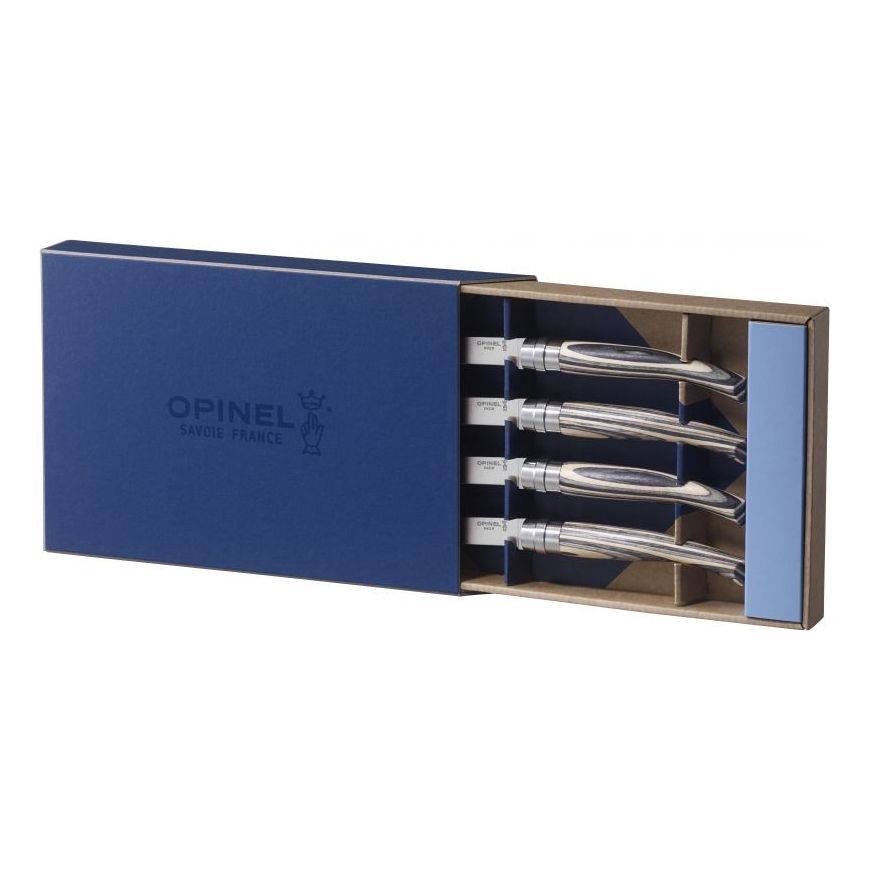 Opinel laminuoto beržo Chic stalo peilių dėžutės rinkinys