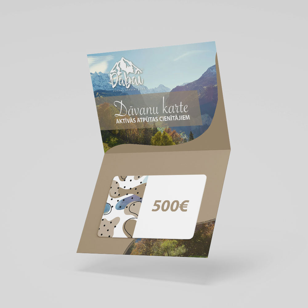 Dāvanu karte 500EUR vērtībā