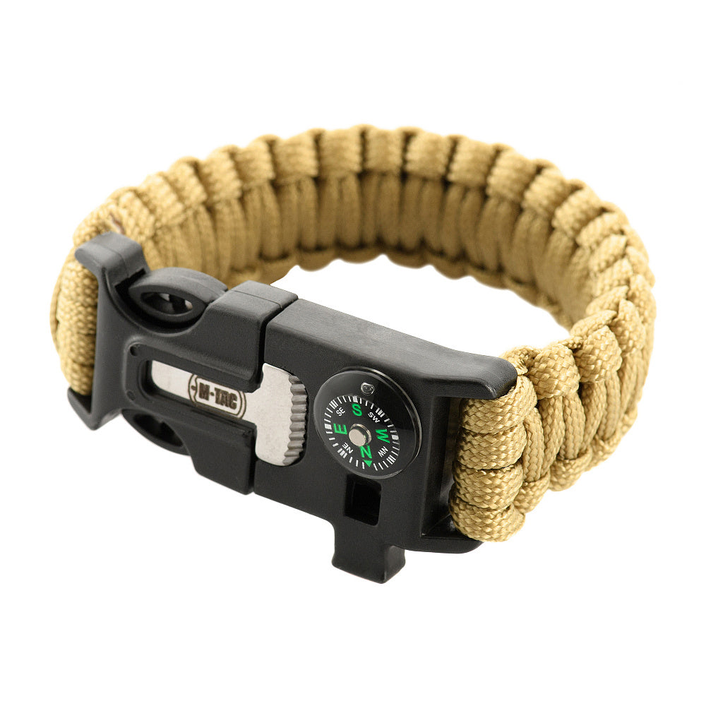 M-Tac paracord bracelet ar krama šķiltavām, kompasu un svilpi