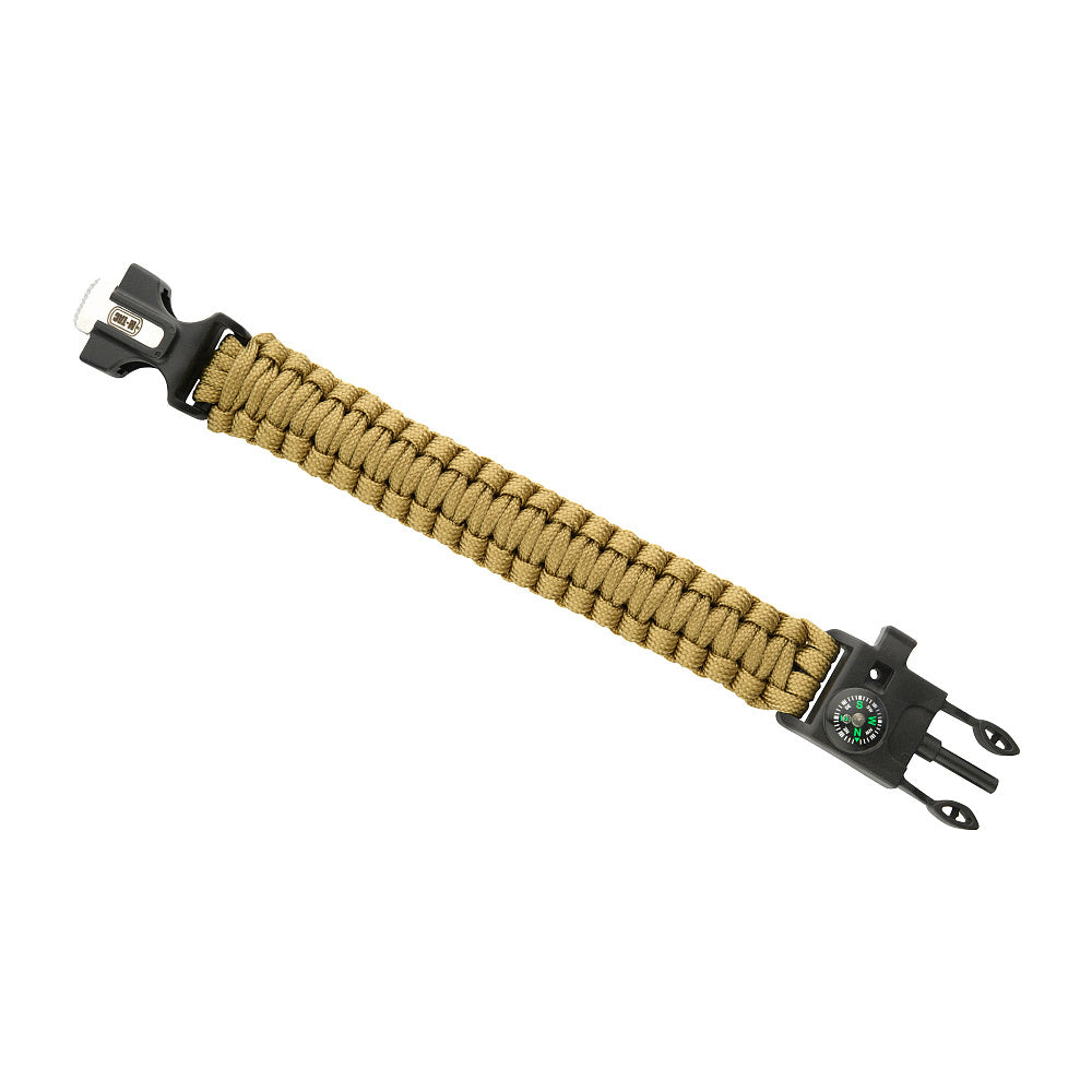 M-Tac paracord bracelet ar krama šķiltavām, kompasu un svilpi