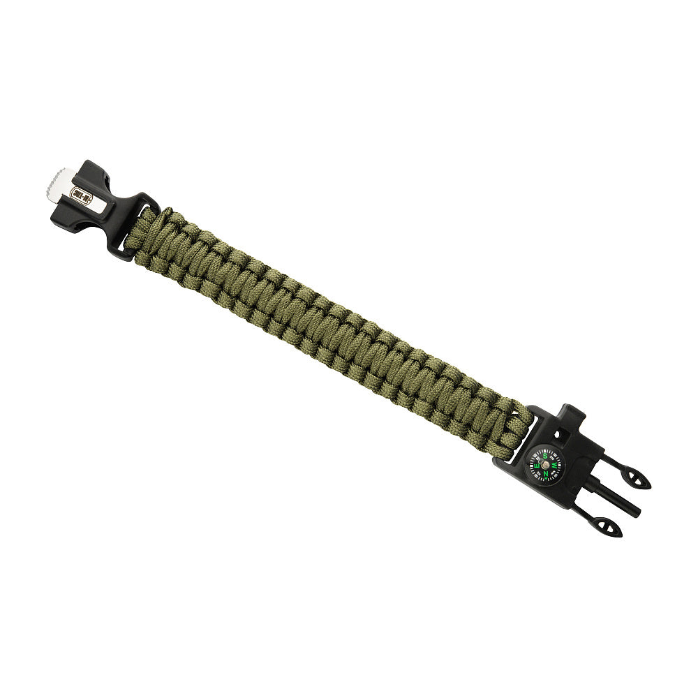 M-Tac paracord bracelet ar krama šķiltavām, kompasu un svilpi