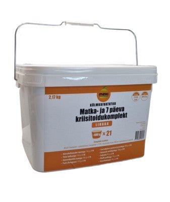 MEKI Liofilizēts pārgājienu vai 7 dienu krīzes pārtikas komplekts (ar gaļu) - DABAI.LV