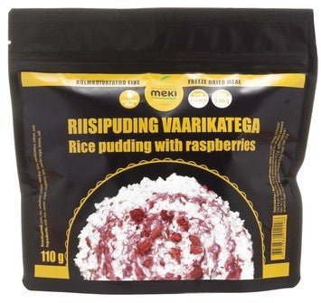 MEKI Rīsu pudiņš ar avenēm 110g - DABAI.LV