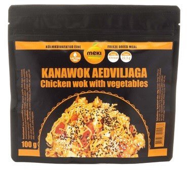 MEKI Wok ar dārzeņiem un vistas gaļu 100g - DABAI.LV