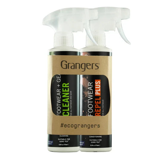 Grangers Footwear + Gear Cleaner + Footwear Repel Plus Eco Twin Pack
