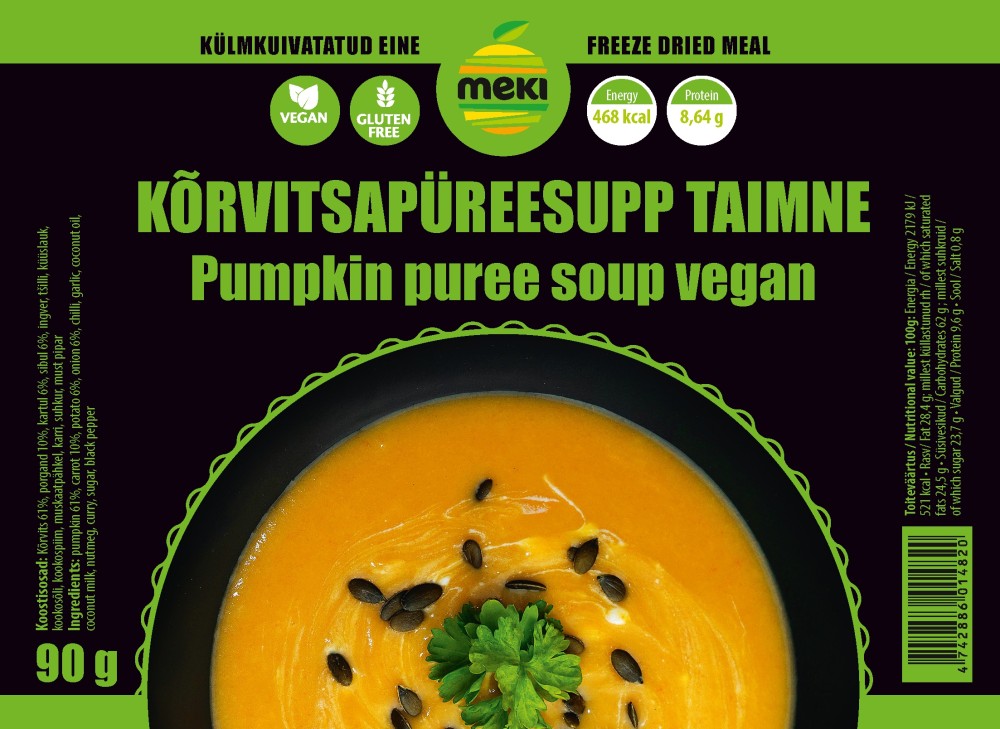 MEKI Ķirbju biezeņa dārzeņu zupa 90g