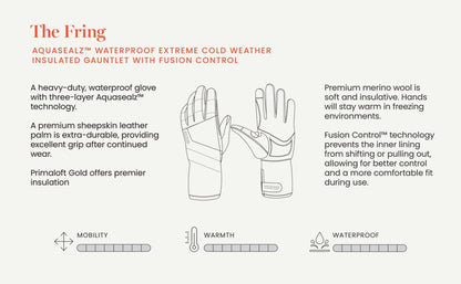 Sealskinz Fring Waterproof Extreme Cold Weather Insulated Gauntlet with Fusion Control