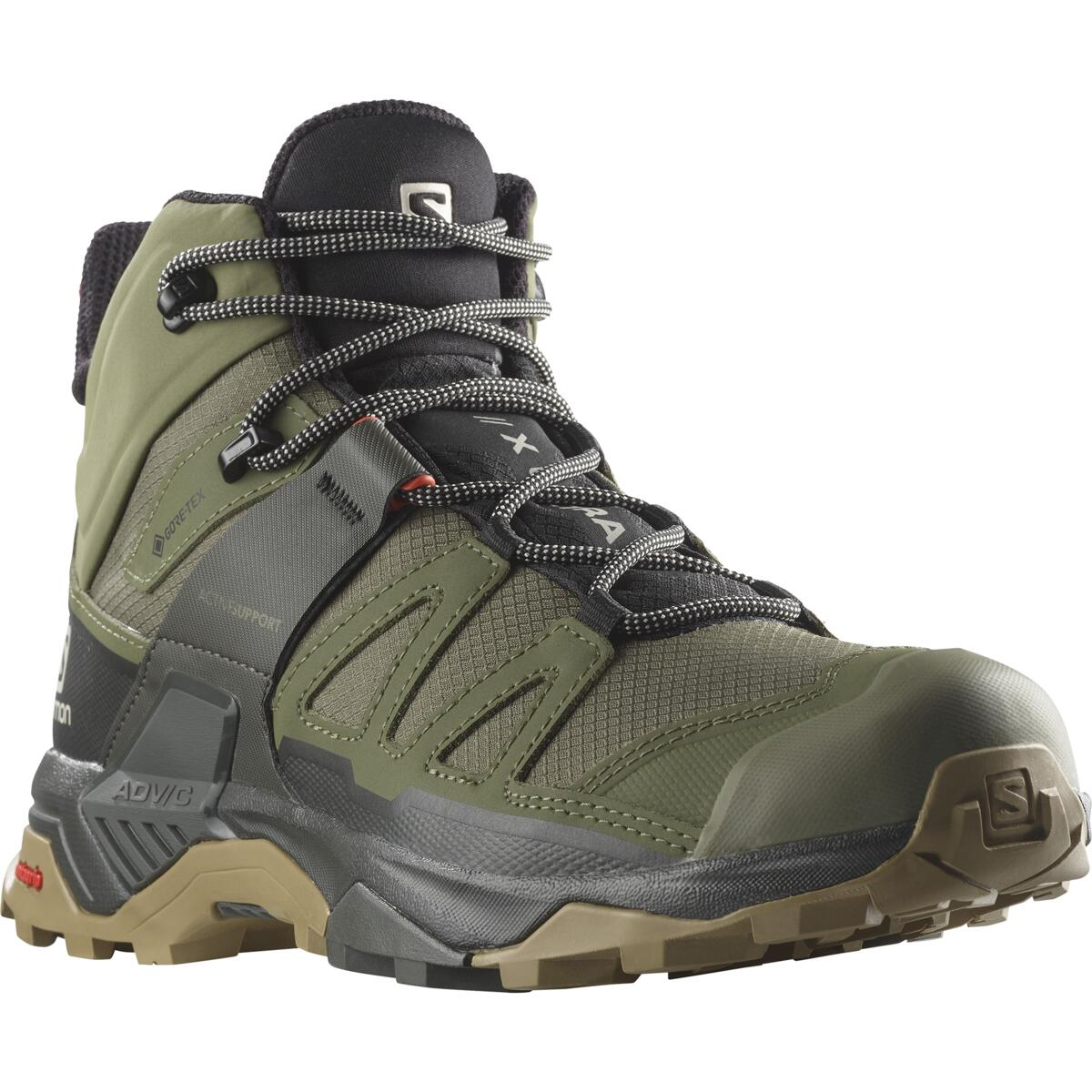 SALOMON apavi X Ultra 4 Mid GTX dark green/brown