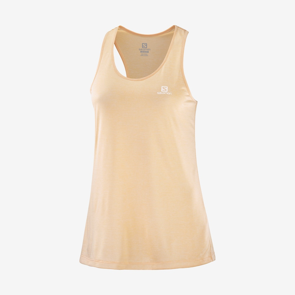 SALOMON krekls bez piedurknēm Agile Tank W almond cream/nude/heather