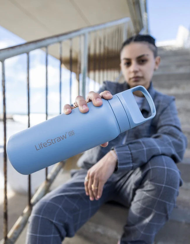 LifeStraw Go 2.0 Stainless Steel Water Filter Bottle 1L