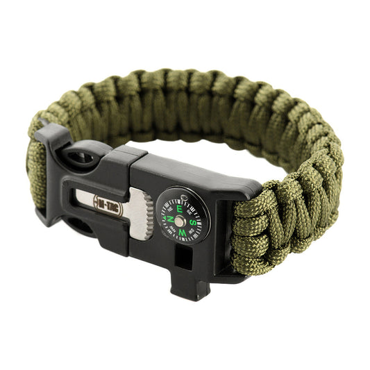 M-Tac paracord bracelet ar krama šķiltavām, kompasu un svilpi