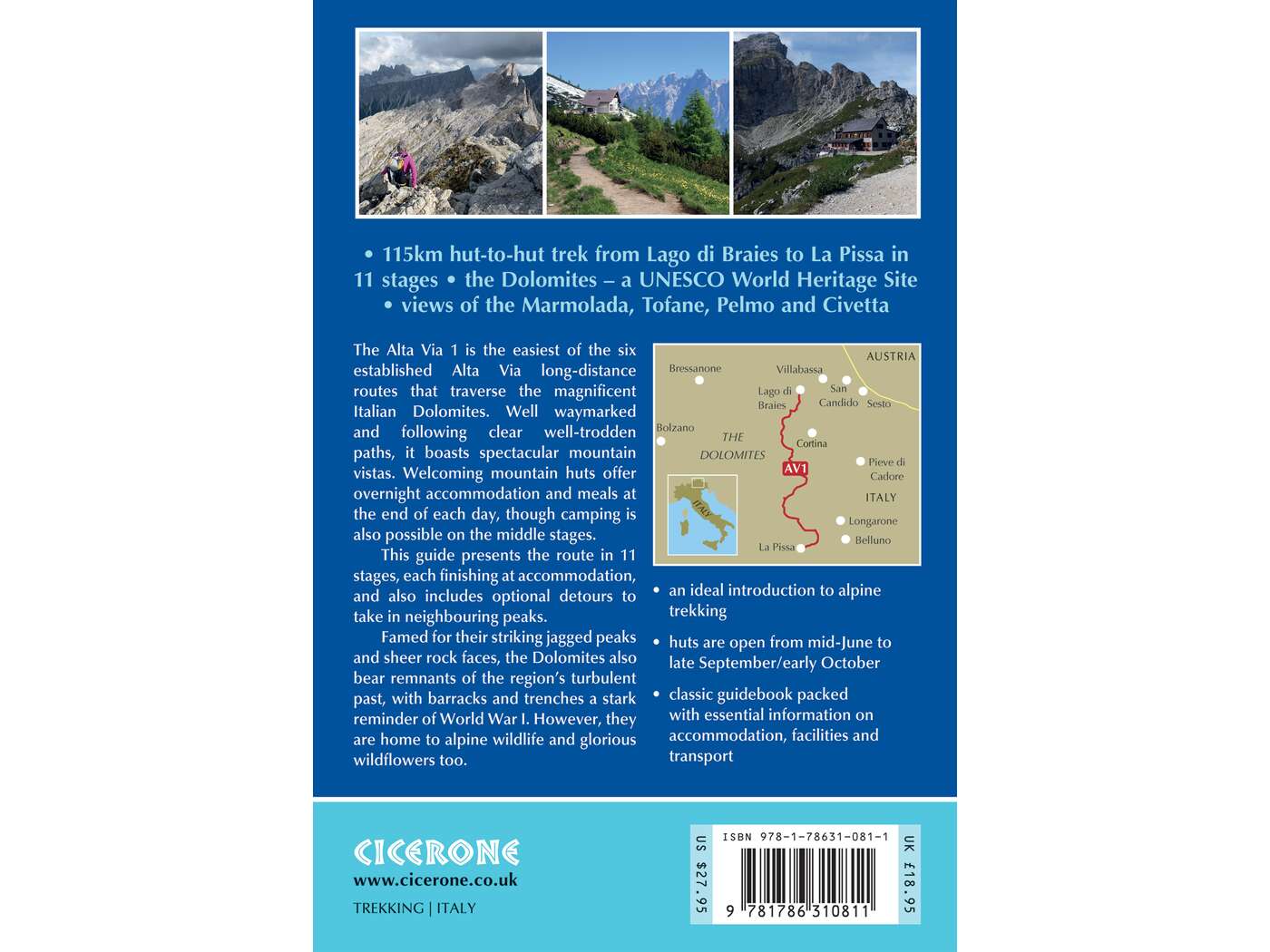 Alta Via 1 - Trekking in the Dolomites (ENG) - DABAI.LV