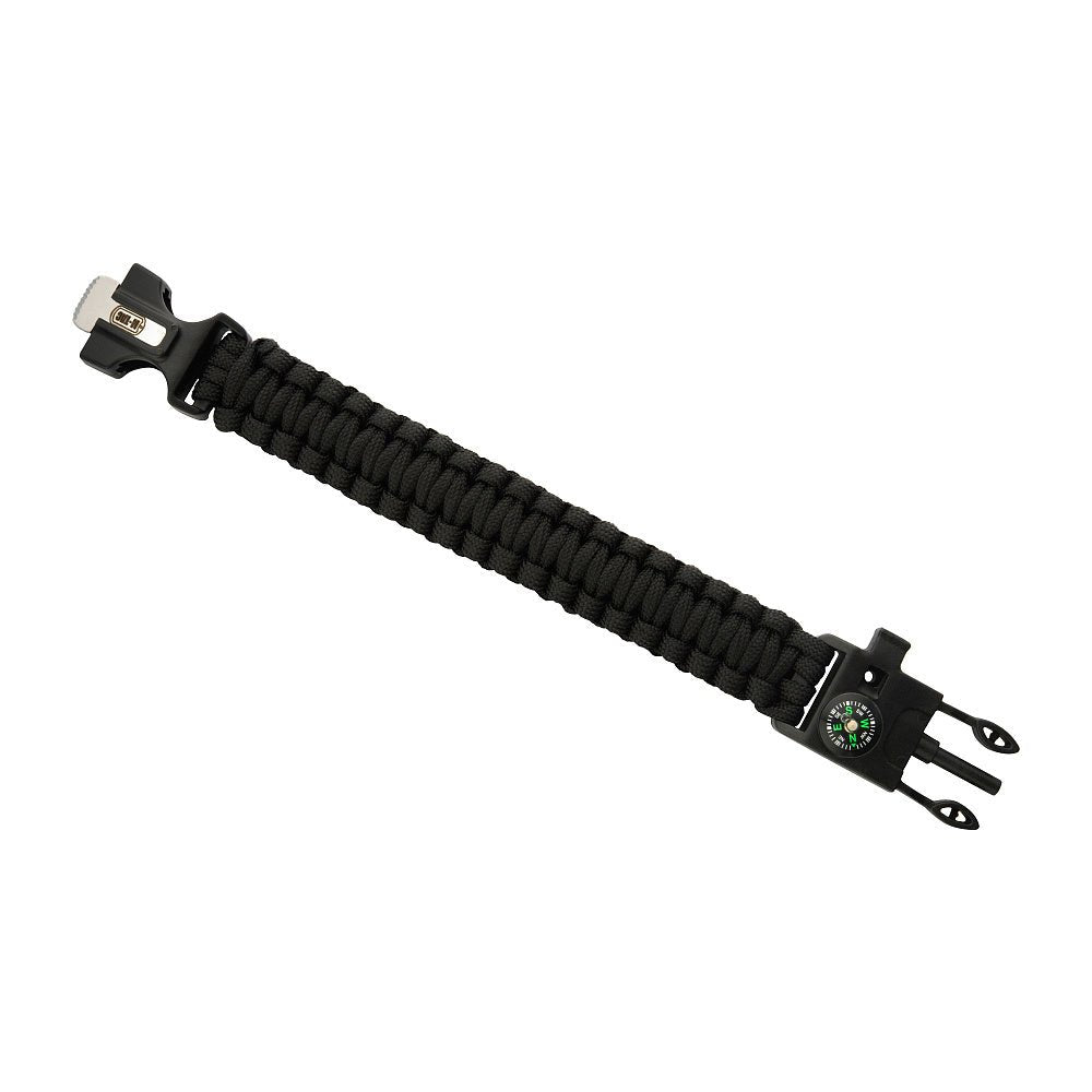 M - Tac paracord bracelet ar krama šķiltavām, kompasu un svilpi - DABAI.LV