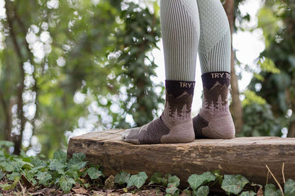 Pirin Hill Merino Wool Hiking Socks - Alpine Ibex motive